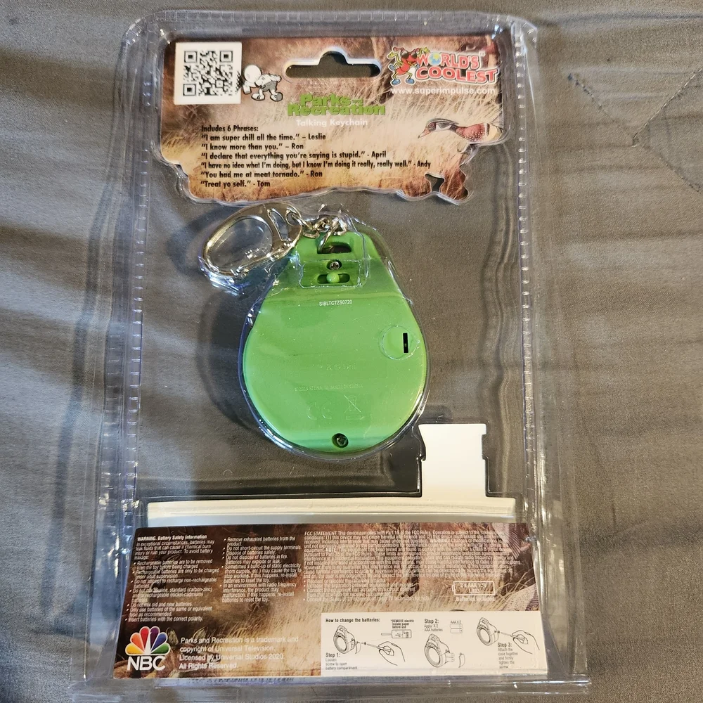 Parks and Recreation Talking Keychain - Green